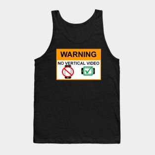 OSHA Warning Sign; No Vertical Video Tank Top